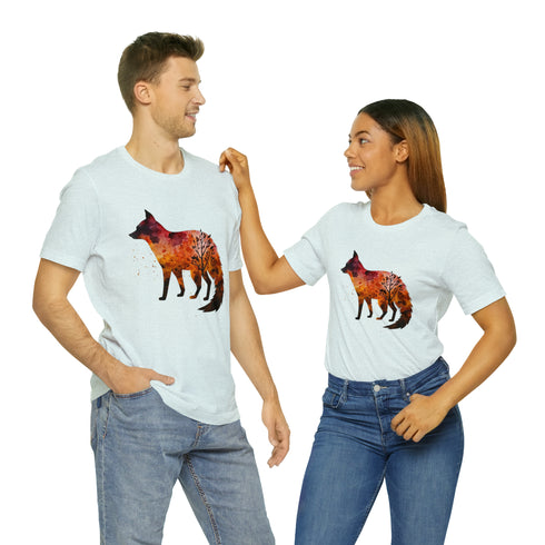 Autumn Fox Silhouette - Short Sleeve Tee